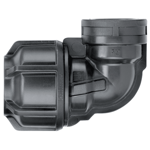 Philmac 25mm x 3/4" Metric Poly x Female BSP 90 Degree Pipe Elbow PN16 Underground