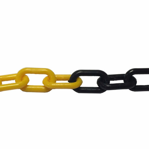 Brutus 10m Yellow and Black PVC Safety Chain, Traffic Barrier
