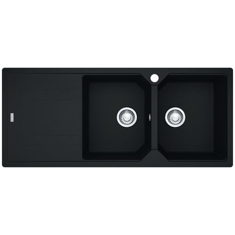 Franke Urban double bowl topmount or flush mount sink - left hand drainer - Onyx - UBG621ONLHD