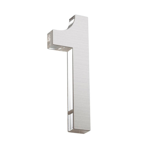 Sandleford Azure House Number 1 120mm Silver Stainless Steel & Acrylic, Weather Resistant