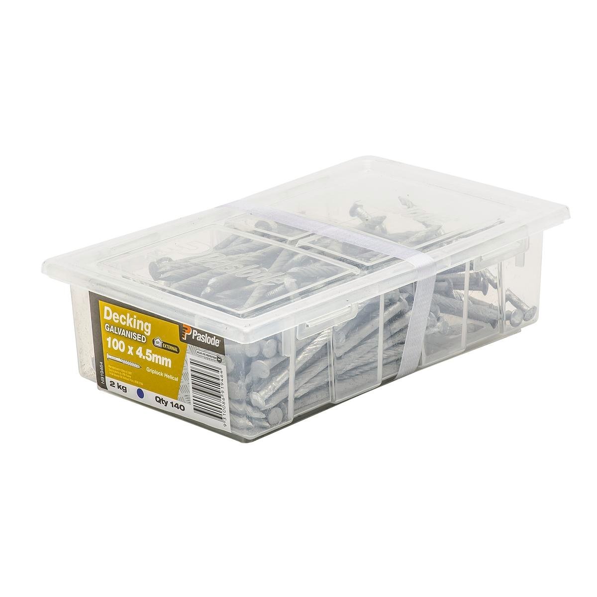 Paslode Griplock Galvanised Decking Nails 100 x 4.5mm 2kg 140 Pack