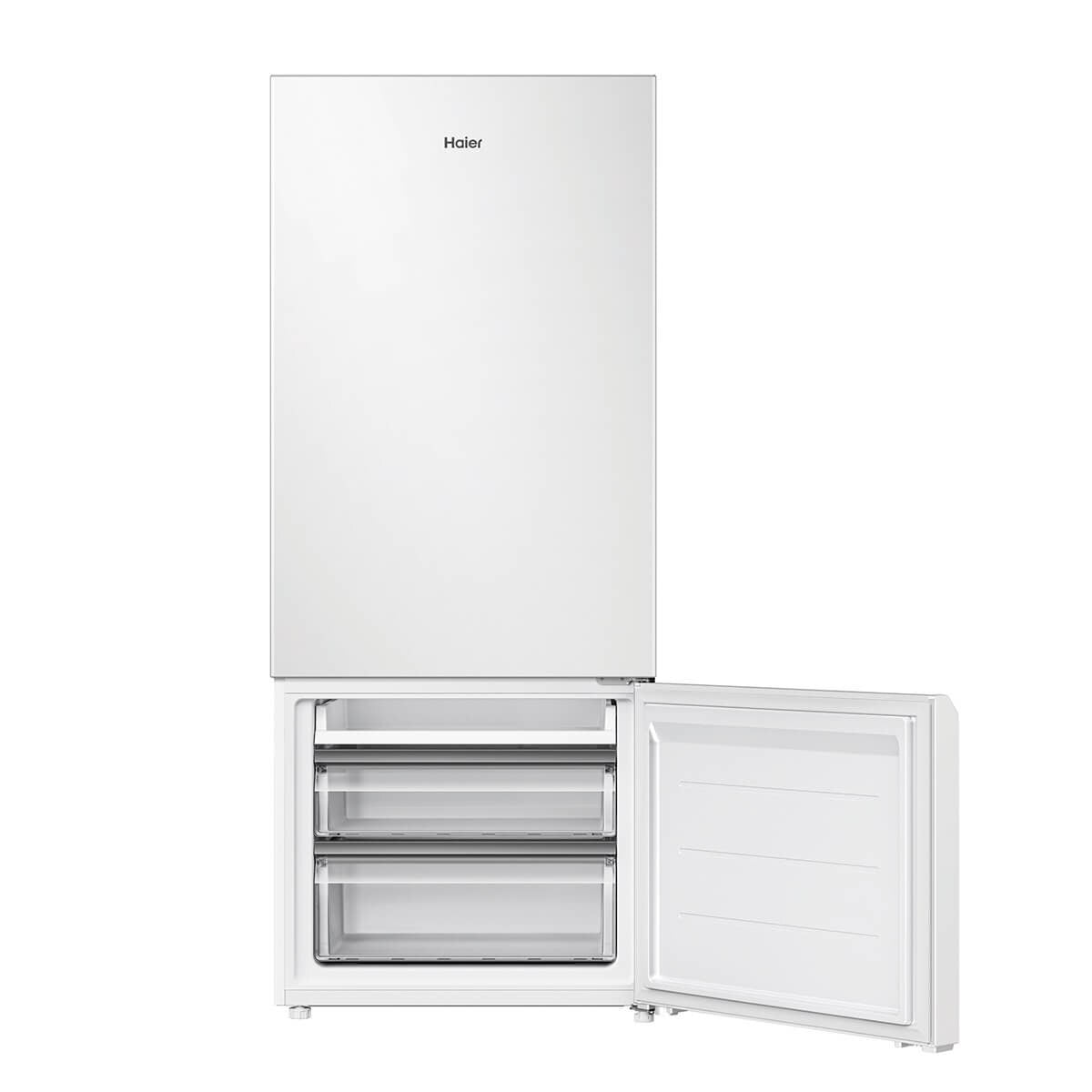 Haier 433L Bottom Mount Fridge - White, 5.5 Star Energy, Fingerprint Resistant Finish - HRF420BW