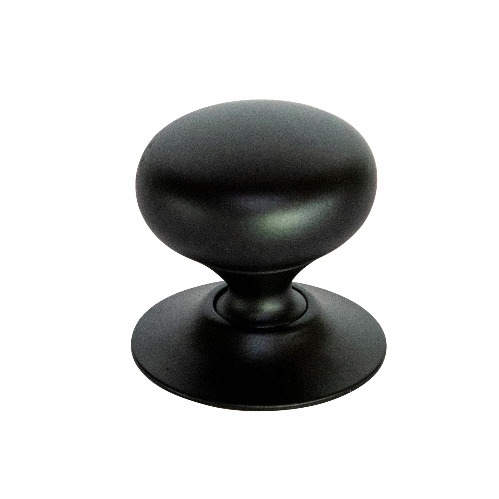 Taskmaster 37mm Matte Black Steel Mushroom Knob for Cabinet Doors and Drawers