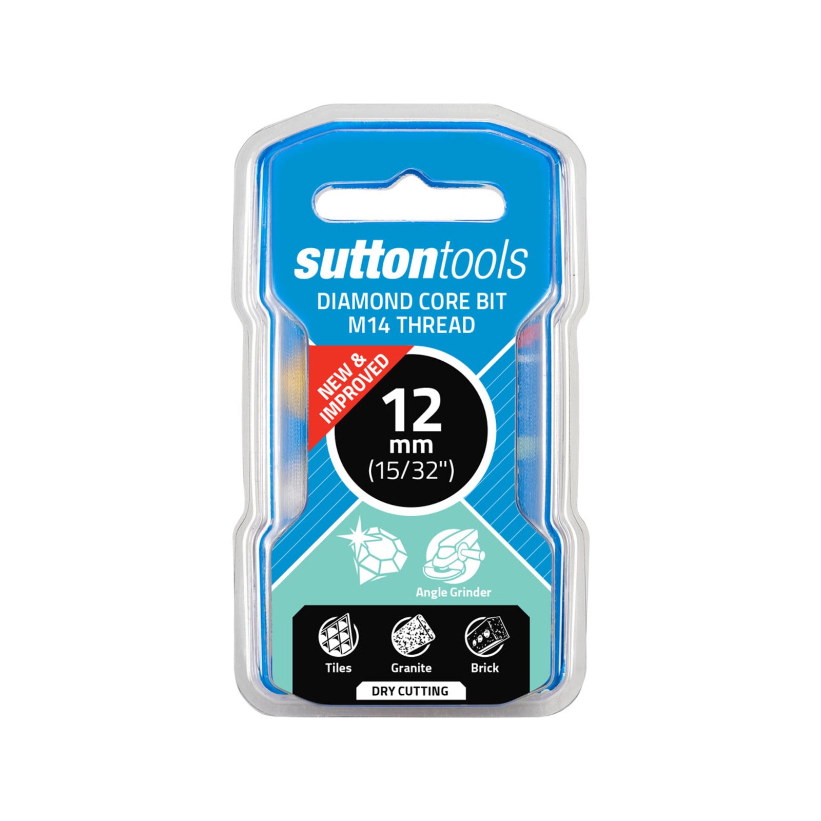 Sutton Tools 12mm M14 Diamond Core Bit for Tile, Marble, Granite & Brick
