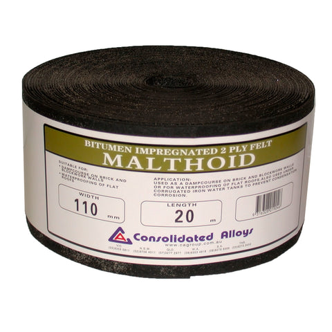 Consolidated Alloys Malthoid 2 Ply Bituminous Flashing 110mm x 20m