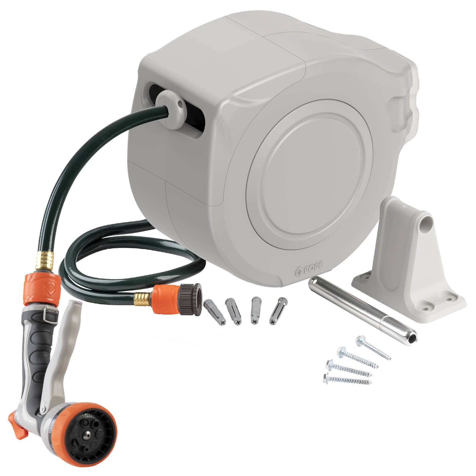 Pope Auto Wind Hose Reel 12m - Flexible PVC Garden Hose Reel