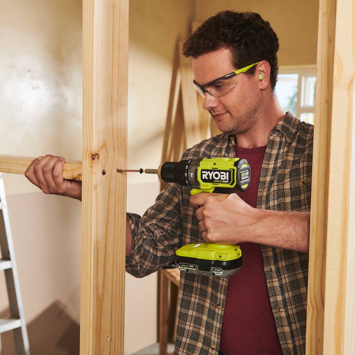 Ryobi 18V ONE+ HP High Torque Hammer Drill Kit - 2x 4Ah Batteries - 110Nm Torque - SuperSaverAU - view 4