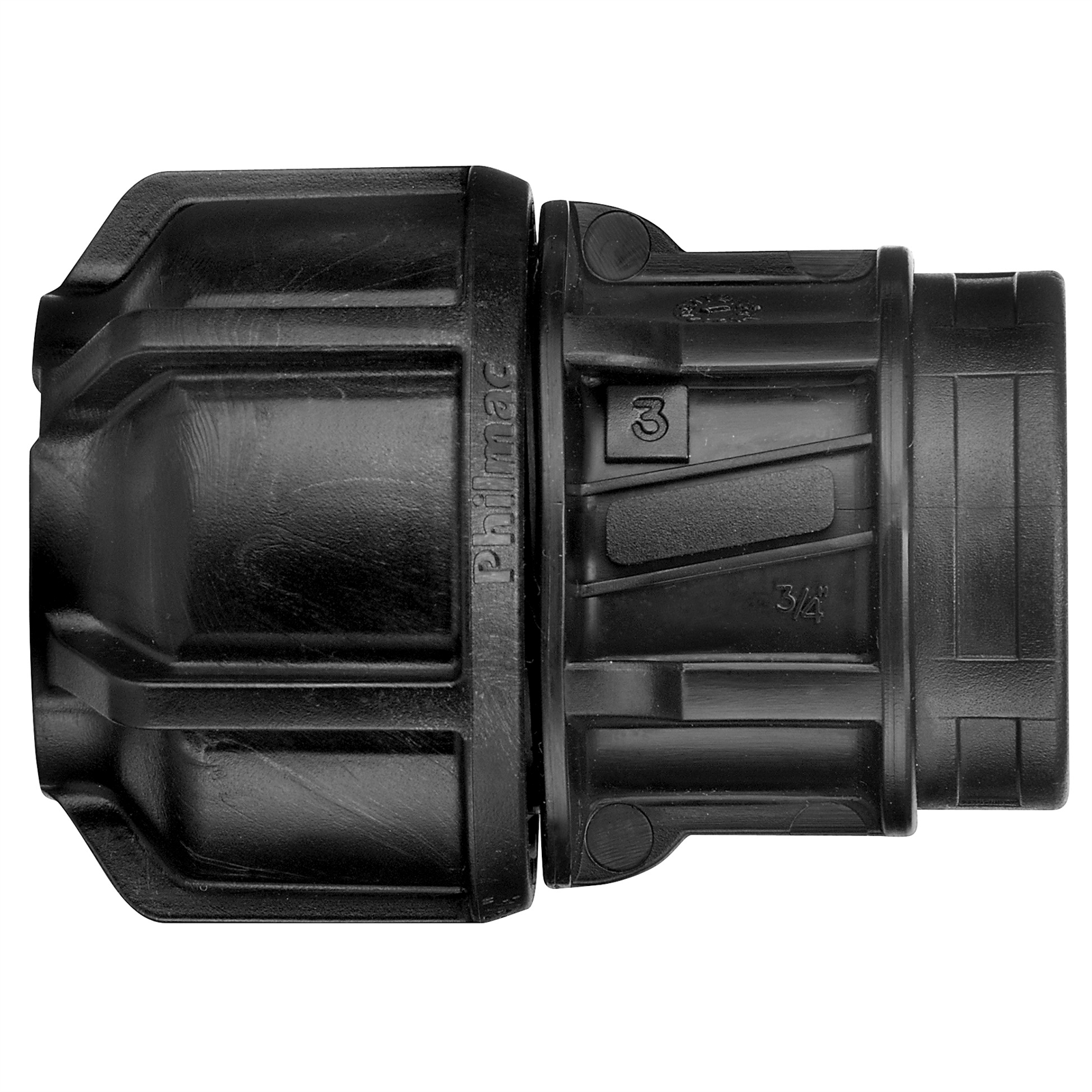 Philmac 20mm x 3/4" Metric Poly x FI BSP Pipe End Connector - PN16 Underground Rated