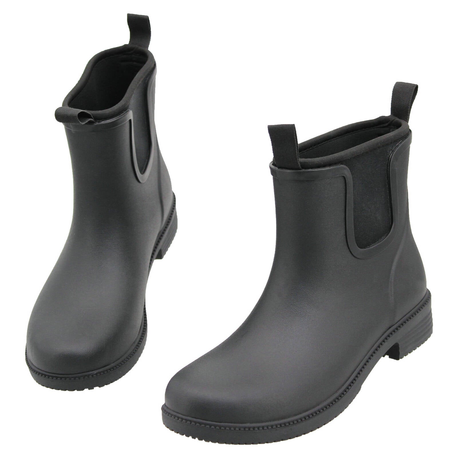 Craftright Black Gumboots Size 10 - Rubber/Neoprene Slip-Resistant Ankle Boots