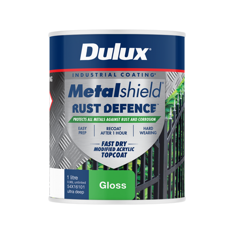 Dulux Metalshield Rust Defence 1L Ultra Deep Base Gloss