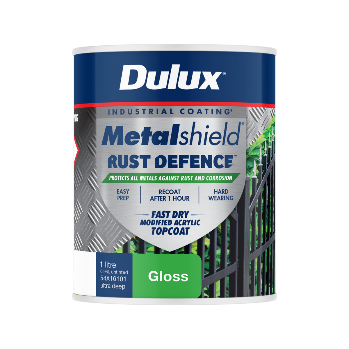 Dulux Metalshield Rust Defence 1L Ultra Deep Base Gloss