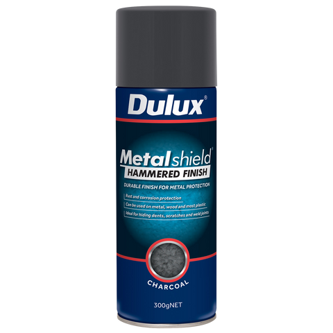 Dulux Metalshield 300g Hammered Finish Spray Paint Charcoal - Rust & Corrosion Protection