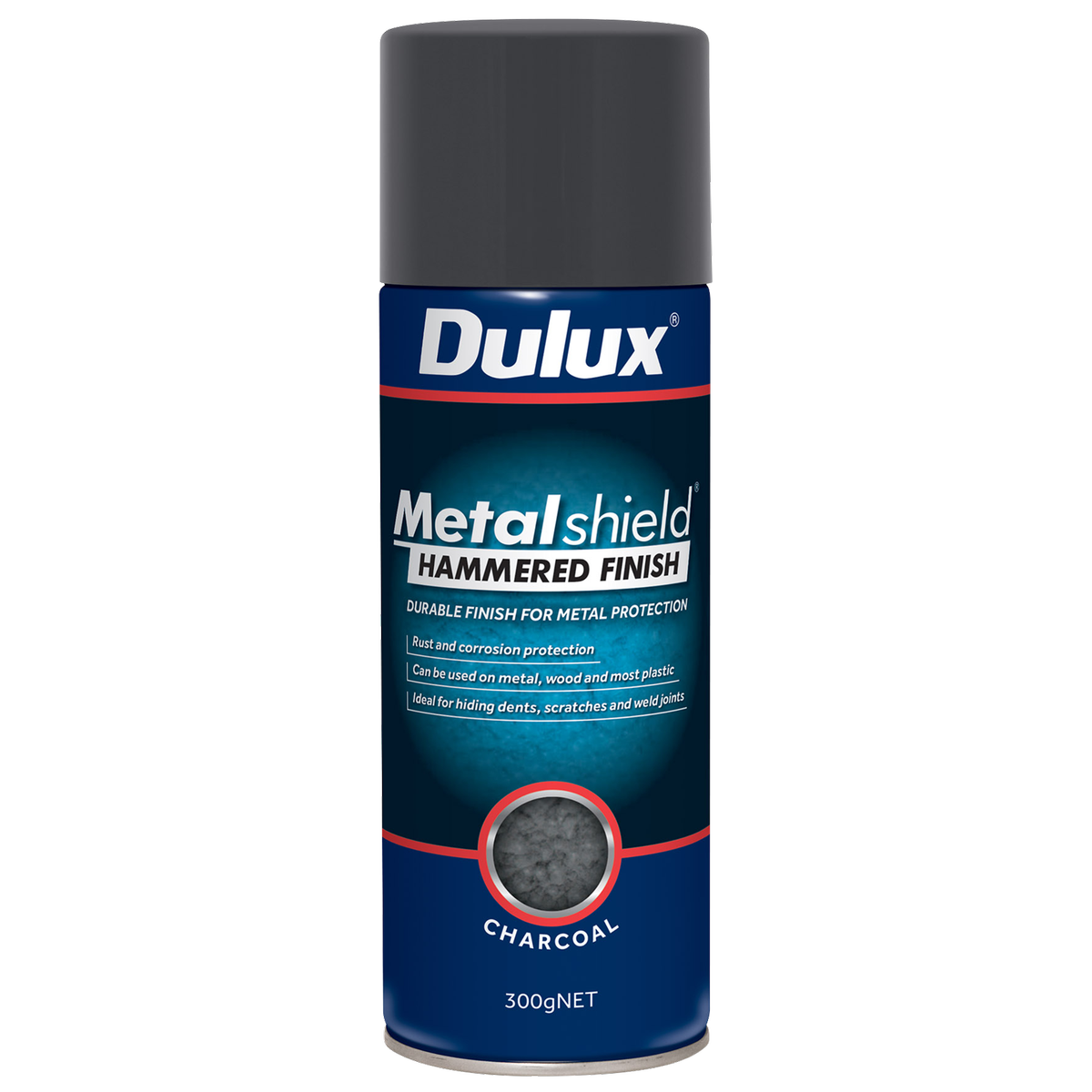 Dulux Metalshield 300g Hammered Finish Spray Paint Charcoal - Rust & Corrosion Protection