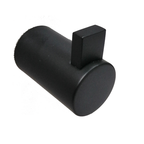 Barelli Matte Black Ambiente Single Robe Hook - 63mm x 75mm x 55mm - SuperSaverAU - view 1