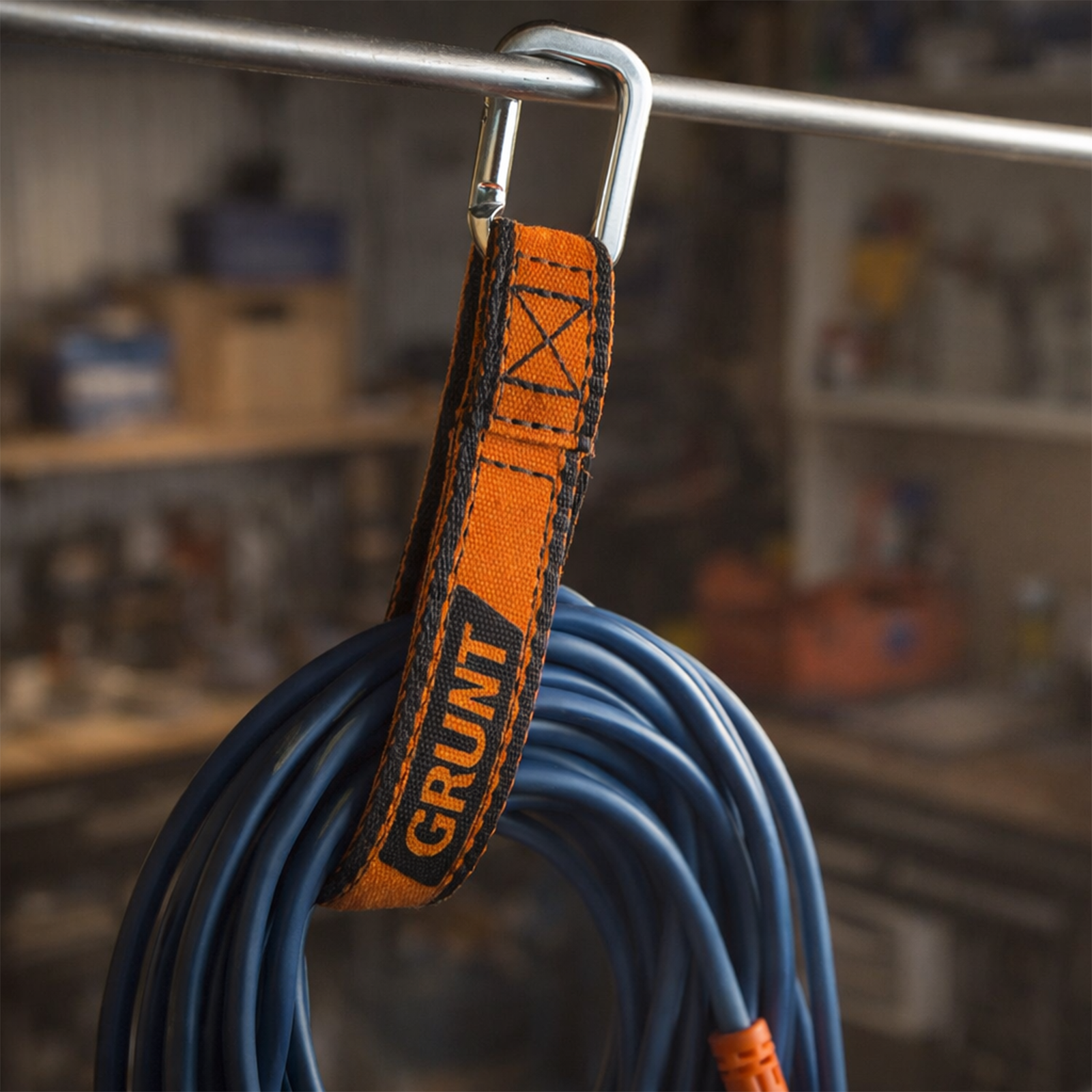 Grunt 20cm Handy Hanger with Carabiner Clip, Adjustable Hook & Loop