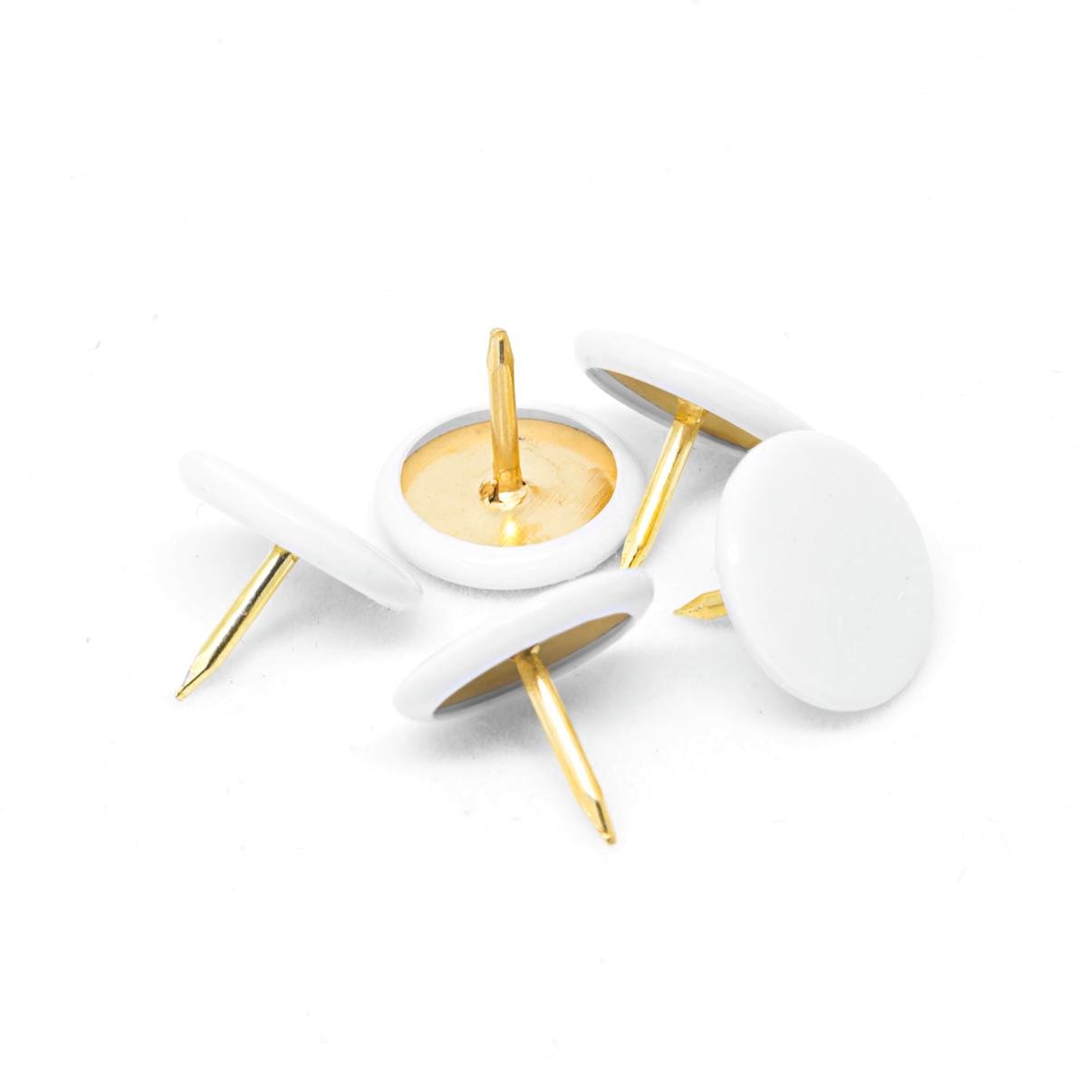 Pinnacle Upholstery Nails - 50 Pack - Metal - White Finish - SuperSaverAU - view 1
