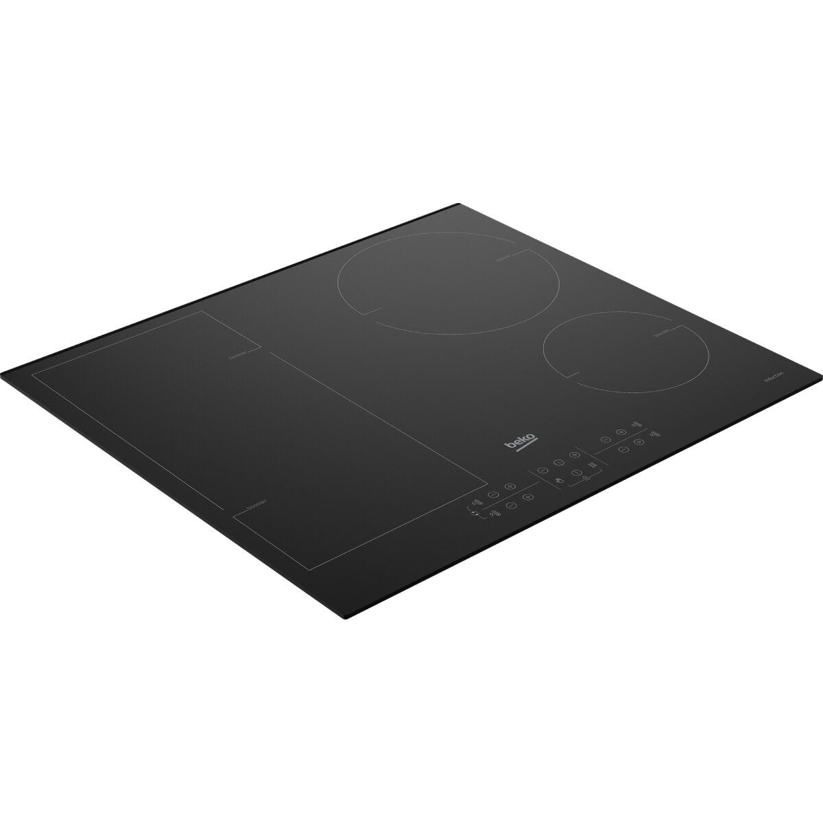 Beko 60cm Induction Cooktop - Black Ceramic Glass, IndyFlex Zone, Touch Controls, Booster - BCT600IG