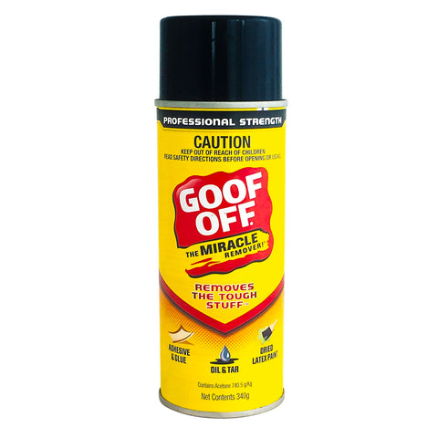 Goof Off 340ml Aerosol Adhesive Remover - Professional Strength, Indoor & Outdoor