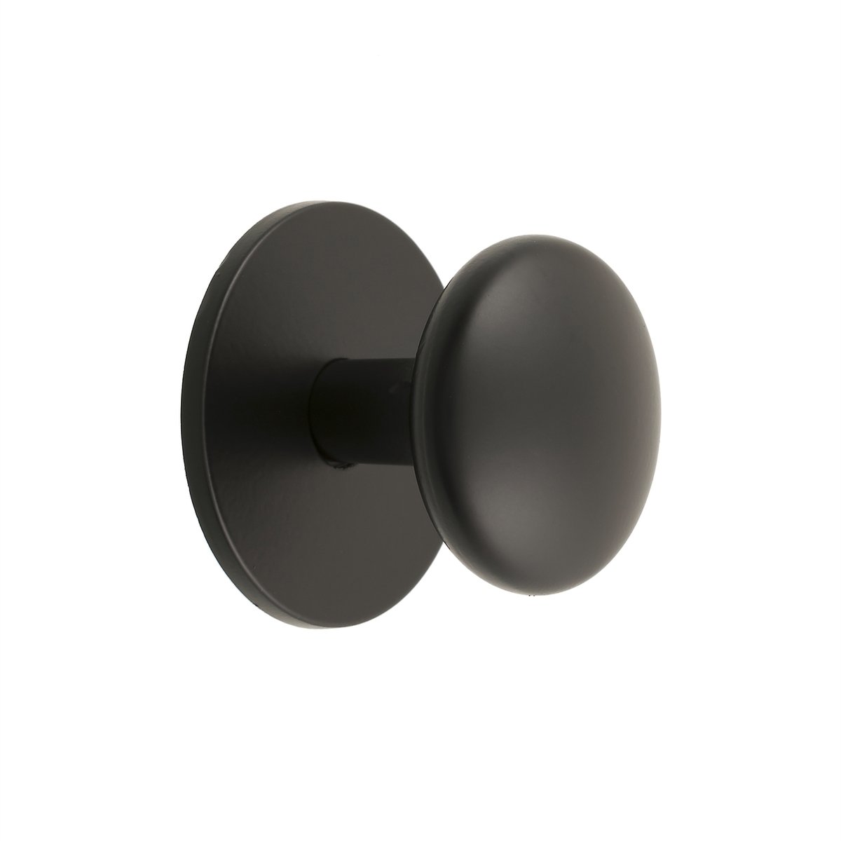 Prestige 26mm Matte Black Flat Knob - Zinc Alloy - 6 Pack