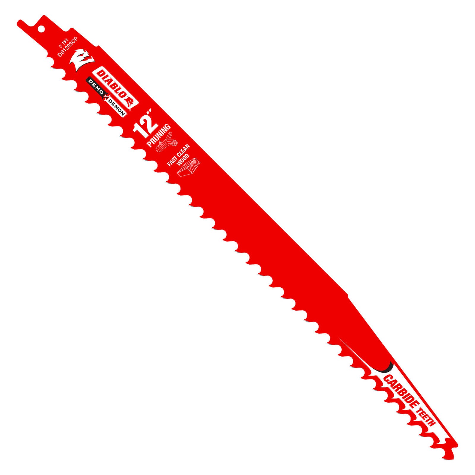 Diablo 12" Carbide Reciprocating Saw Blade for Pruning and Clean Wood