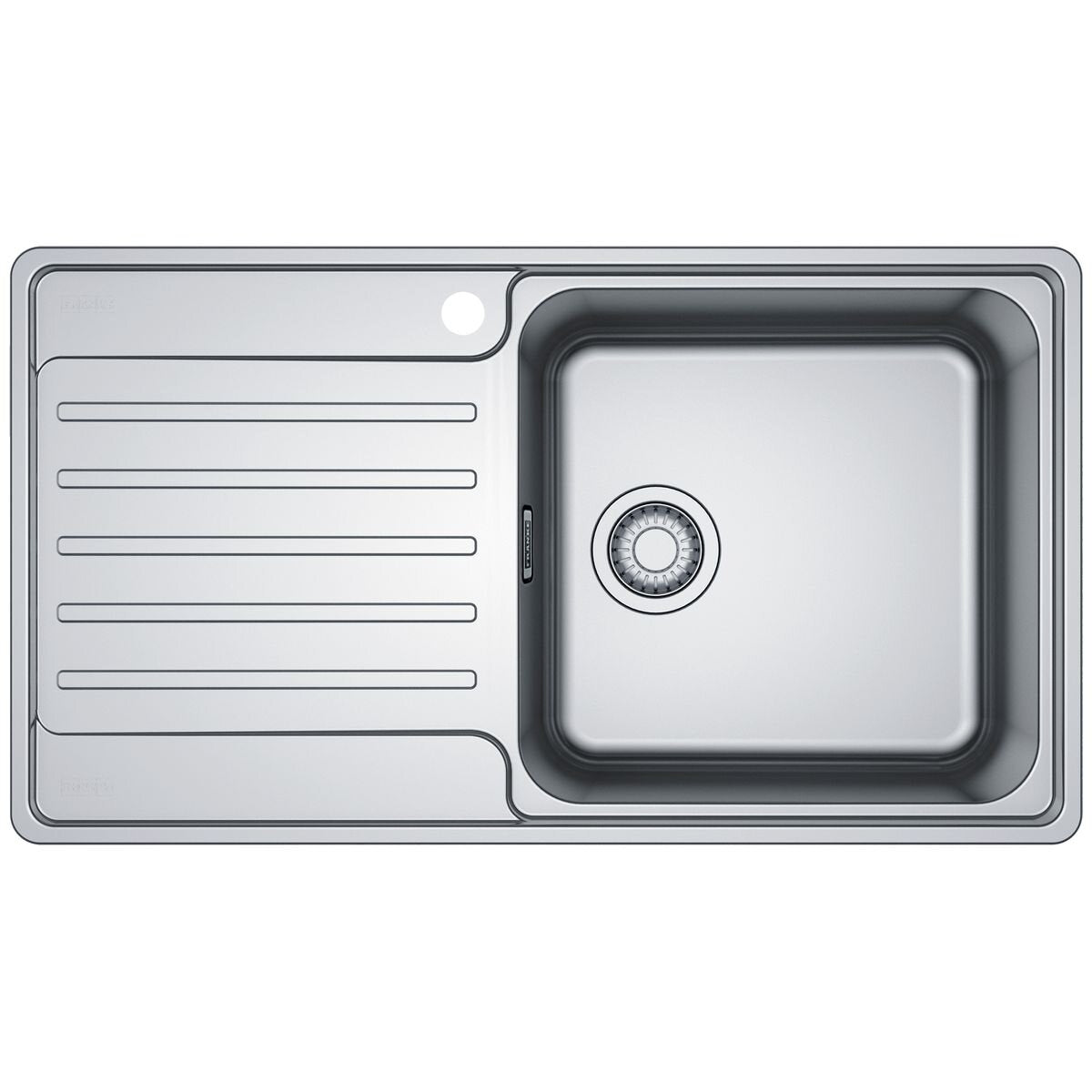 Franke Bell single bowl sink 34L with left hand drainer - 18/10 stainless steel - BCX611LHD