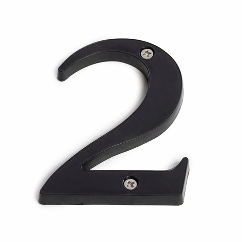 Sandleford 85mm Black Plastic House Number 2 - Weather Resistant - Easy Fit - SuperSaverAU - view 1