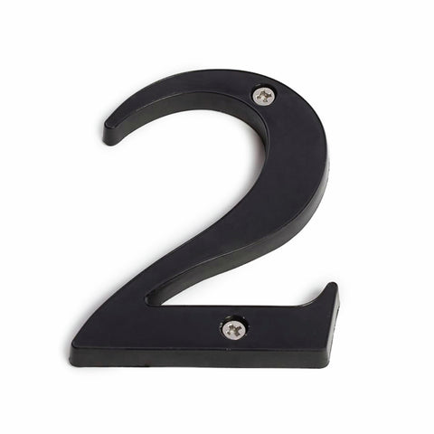 Sandleford 85mm Black Plastic House Number 2 - Weather Resistant