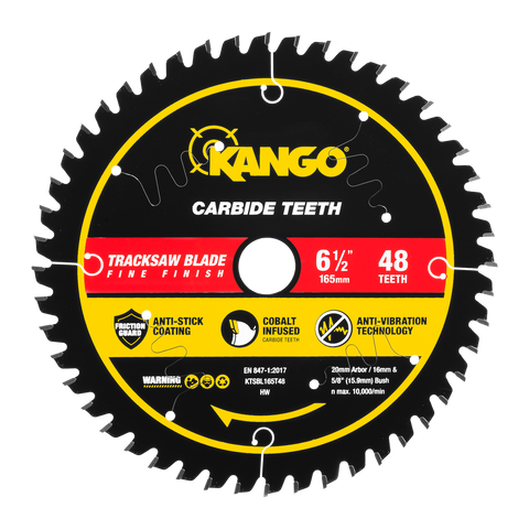 Kango 165mm 48T Track Saw Blade - Clean Cuts in Hardwood, Pine, Plywood & MDF