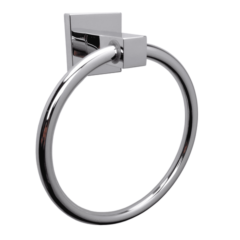 Enzo Barelli Chrome Piazza Plated Zinc Alloy Single Towel Ring
