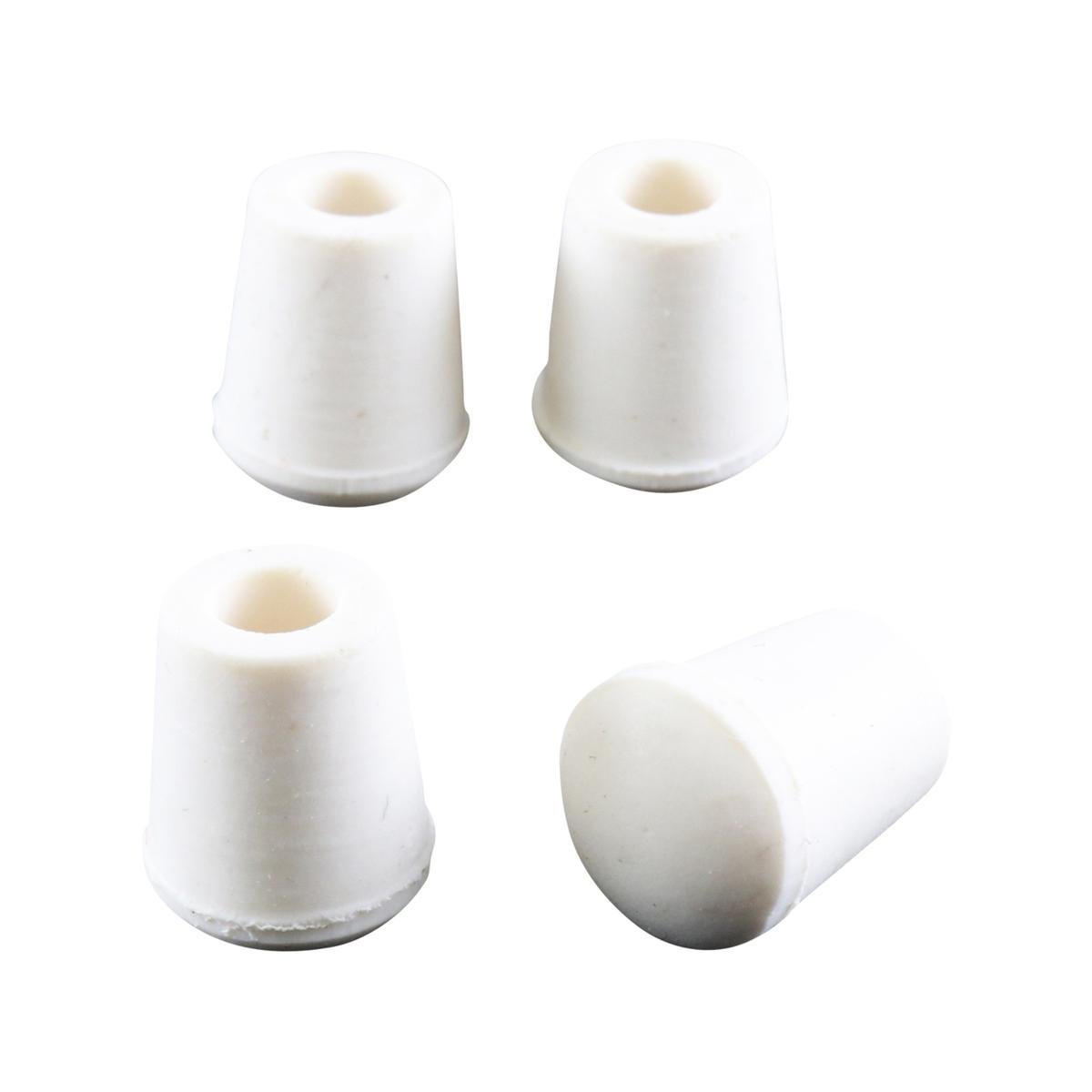Surface Gard 6mm White Round Rubber Chair Tips 4 Pack - Floor Protection - SuperSaverAU - view 1