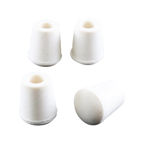 Surface Gard 6mm White Round External Rubber Chair Tip - 4 Pack