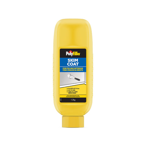 Selleys Polyfilla 1.2kg Interior Skim Coat Plaster Filler, Cream, Sandable, Shrink Resistant