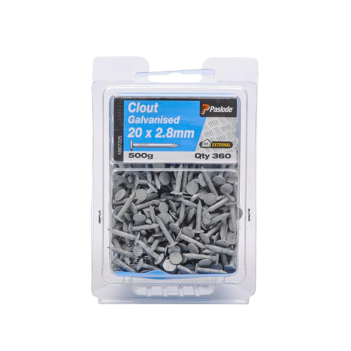 Paslode Galvanised Clouts 20 x 2.8mm 500g - 360 Pack
