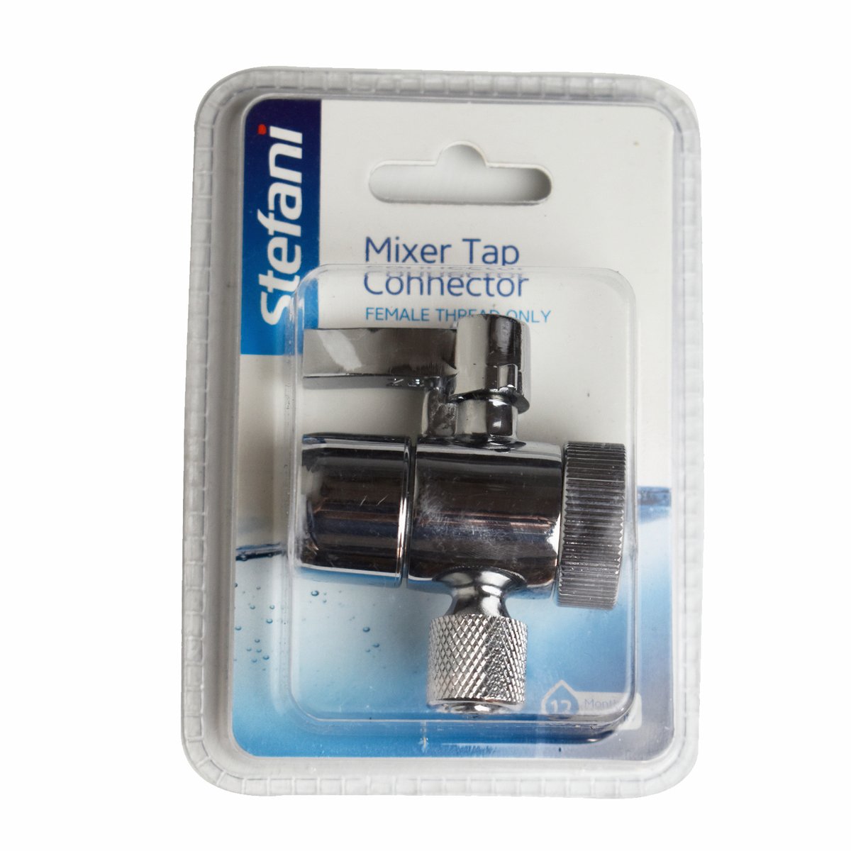 Stefani 3/8in Brass Chrome Mixer Tap Connector