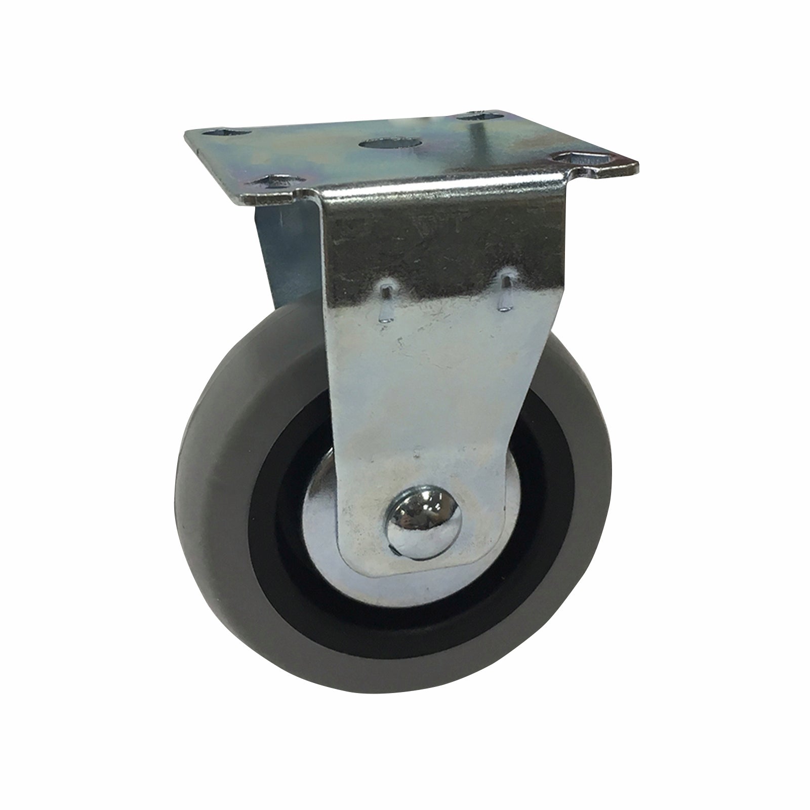 Move It 75mm Grey Rubber Fixed Plate Castor 50kg
