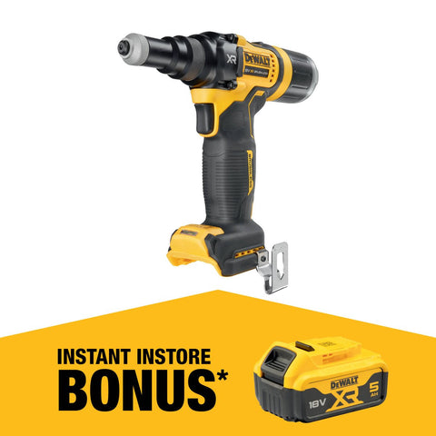 Dewalt 18V Cordless Rivet Gun - 4.8mm - 10,000N Pulling Force - SuperSaverAU - view 1