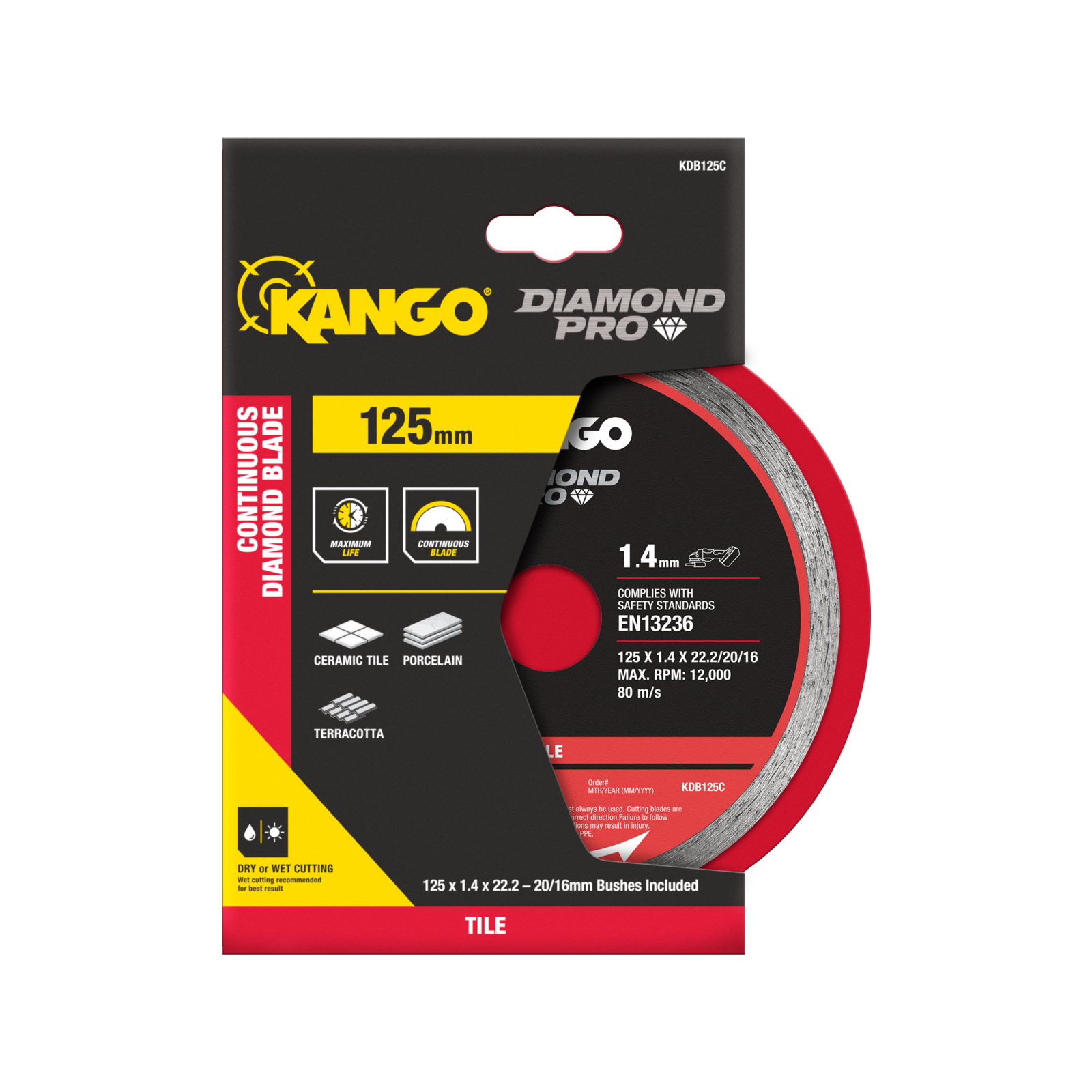 Kango 125mm Continuous Rim Diamond Saw Blade KDB125C
