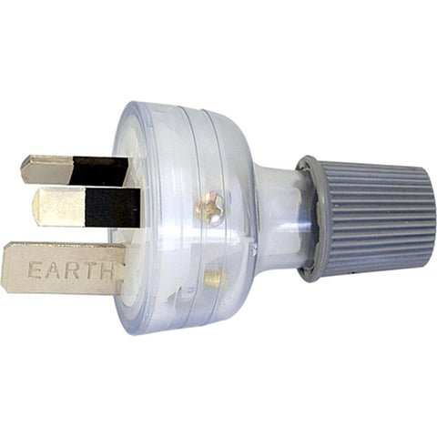HPM 15A 240V Clear PVC 3 Pin Plug Top CD100L15CL