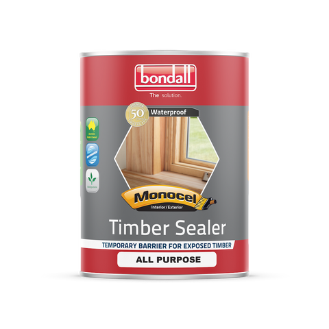 Bondall Monocel 4L All Purpose Timber Sealer - Water Based, Clear, Interior & Exterior