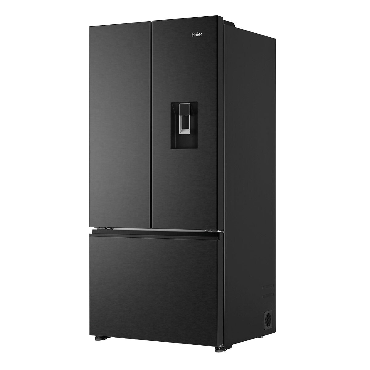 Haier 509L French Door Fridge - Black - Non-Plumbed Water Dispenser - 5 Star Energy - HRF510FHC