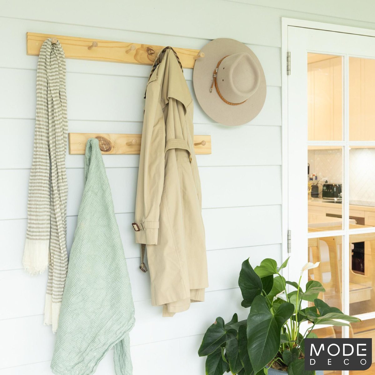 MODE 4 Hook Natural Pine Board Hook Rack - 610mm Timber