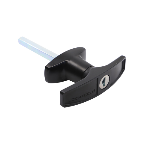Liftaway Black Rear Fix T-Handle Garage Door Lock, Steel, 2 Keys