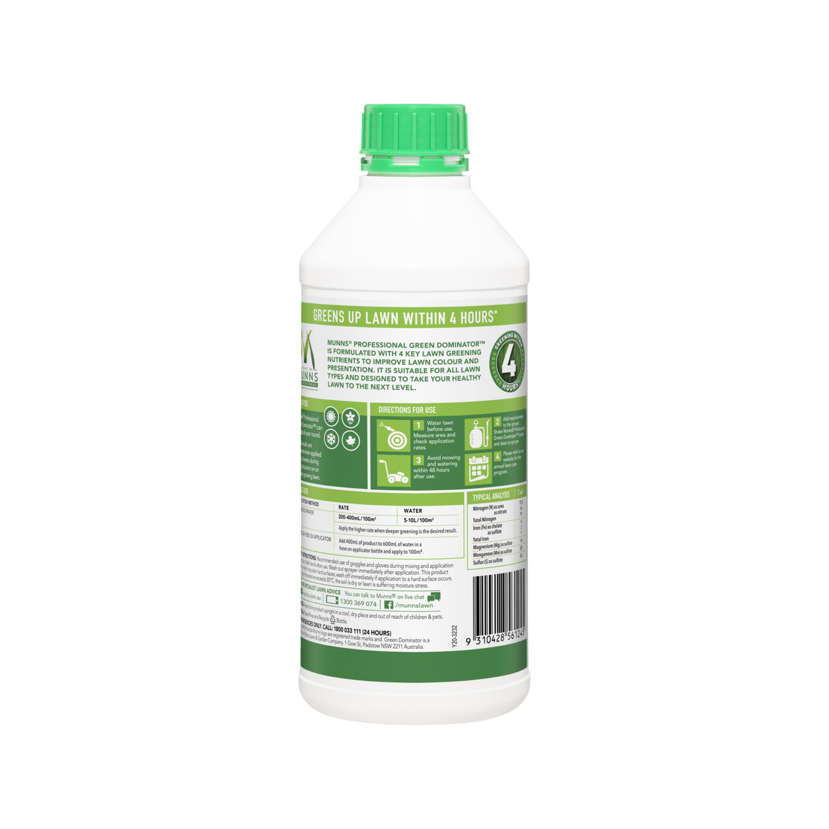 Munns Professional Lawn Fertiliser - 1L - Liquid - Quick Greening - SuperSaverAU - view 3