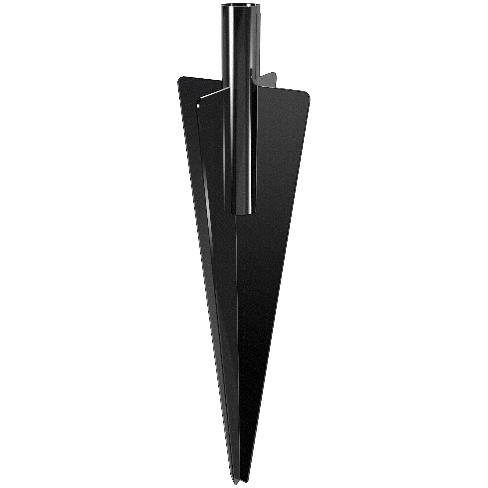 Peak No-Dig 400mm Black Steel Fence Post Spike for Corners, Ends & Gates