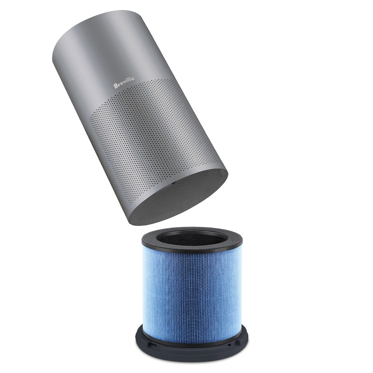 Breville Smart Air Viral Protect Max Air Purifier - Rooms to 138m², CADR 530m³/h, WiFi, Titanium - LAP608TTM
