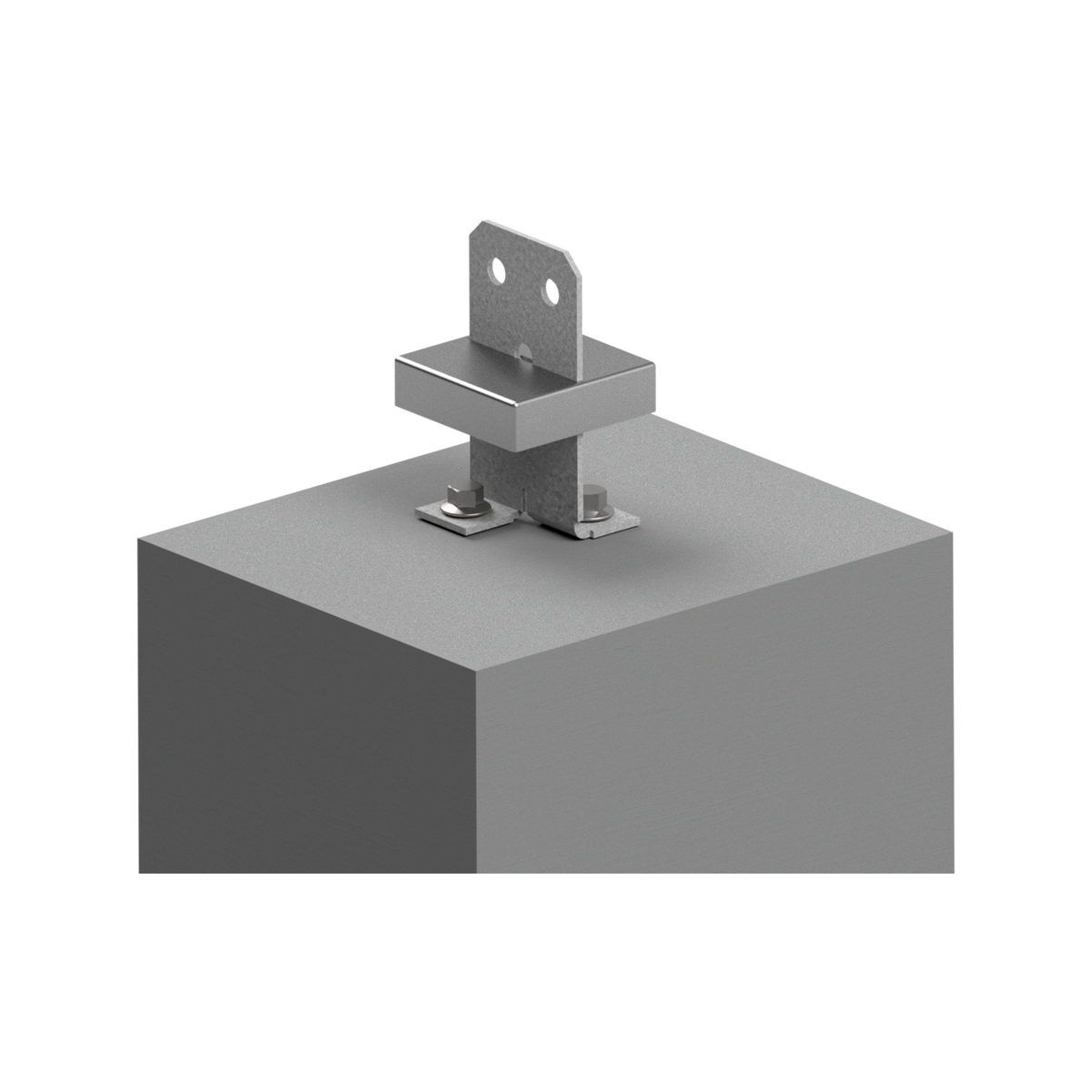 VUEPRO 90mm Galvanised Concealed Bolt Down Post Support Kit