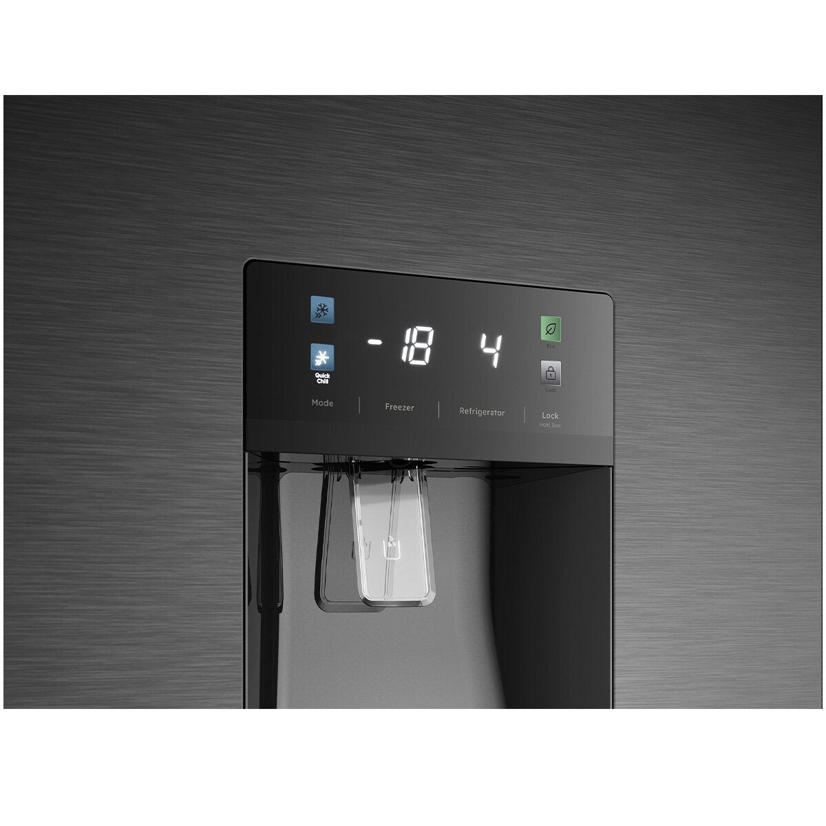 Westinghouse 619L Side by Side Fridge - Matte Black with Non-Plumbed Water Dispenser - WSE6240BB