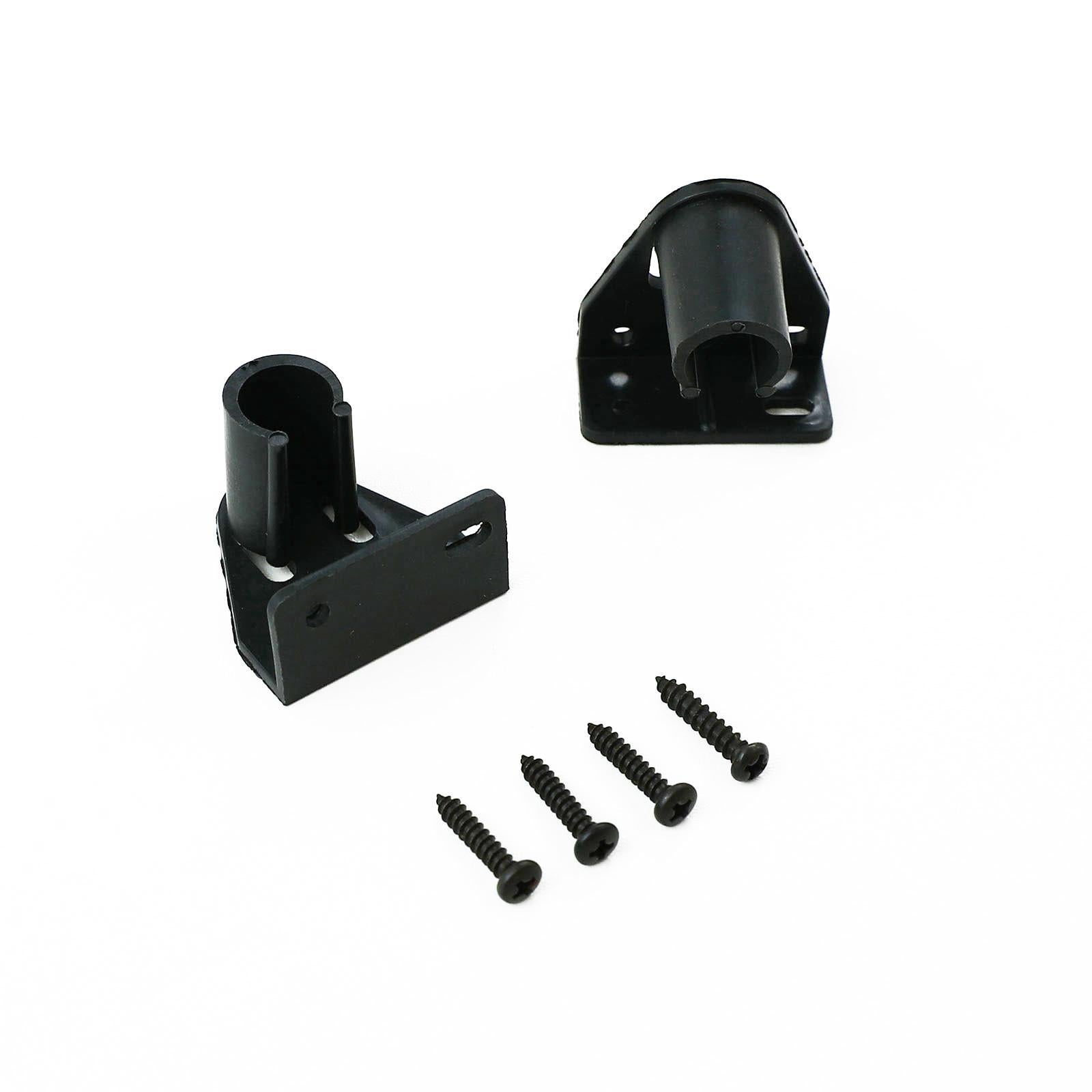 Windoware 16mm Black Curtain Rod Muslin Bracket - 2 Pack