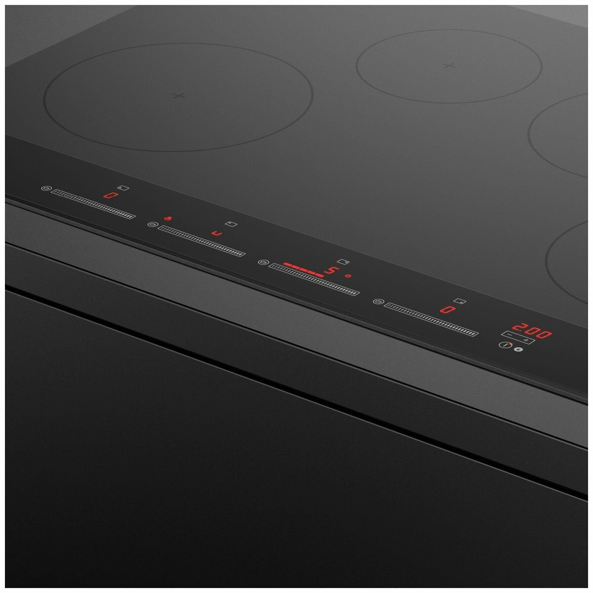 Fisher & Paykel Series 7 76cm induction cooktop - 4 zones, Touch and Slide, PowerBoost, timer - CI764DTB4