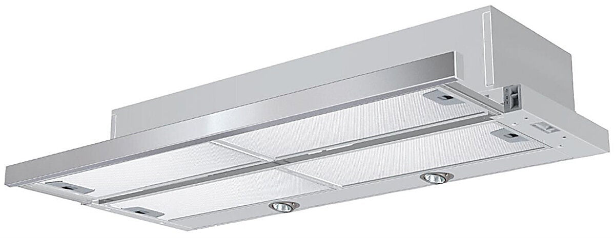 Smeg 90cm Slideout Rangehood - Stainless Steel Facia, Boost Function, 440m³/h - STH900X1